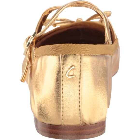 Circus NY by Sam Edelman Women's Millenia Gold Suede Cross Strap Ballet Flat - Picture 3 of 7